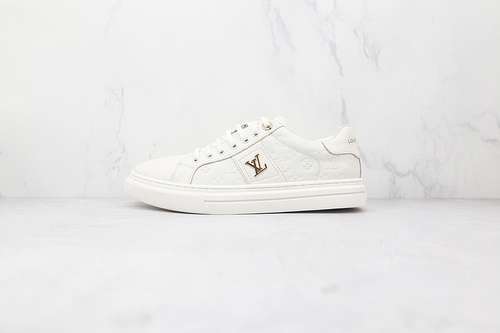 【480】[L*V TIME OUT SNEAKERS WHITE/WHITE/BLACK]-[MAN:38-44]