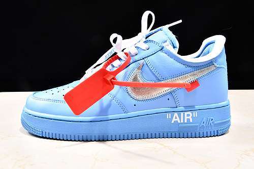 【550】[CI1173-400]-[OWF AIR FORCE 1 LOW OFF-WHITE MCA UNIVERSITY BLUE/SILVER-WHITE]