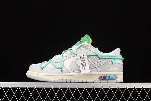【330】[DM1602-108]-[OW X SB DUNK LOW LOT 07 OF 50 SAIL/NEUTRAL GREY/VAPOR GREEN]-[UNISEX:36-45]