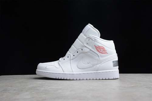 【340】[CW7589-100]-[CJ AIR JORDAN 1 MID SE EURO TOUR WHITE/WHITE/GYM RED/WHITE]-[MAN:40-45]