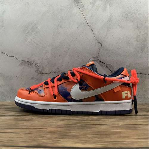 【340】[DD0856-801]-[OW X SB DUNK LOW ORANGE/NAVY BLUE/WHITE]-[WOMAN:36-39]-[MAN:40-45]