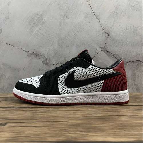 【320】[553558-116]-[AIR JORDAN 1 LOW FLYKNIT BLACK/RED/WHITE]-[MAN:40-45]