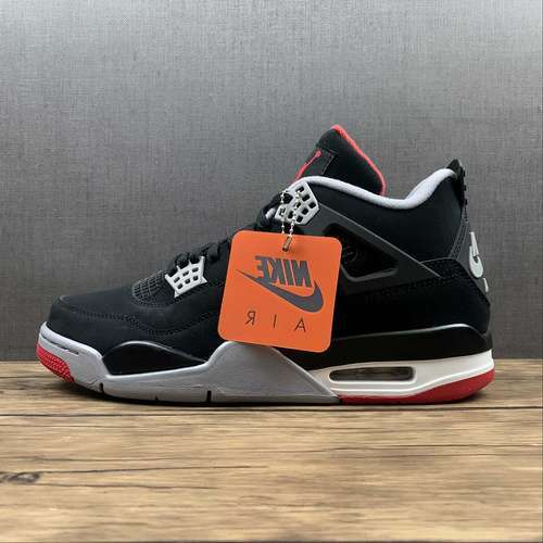 【550】[308497-060]-[AIR JORDAN 4 RETRO OG BRED 2019 BLACK/CEMENT GREY-SUMMIT WHITE-FIRE RED]