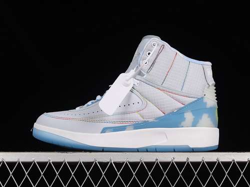 【360】[DQ7691-419]-[J. BALVIN X AIR JORDAN 2 RETRO CELESTINE BLUE/WHITE/MULTI-COLOR]-[MAN:40-45]