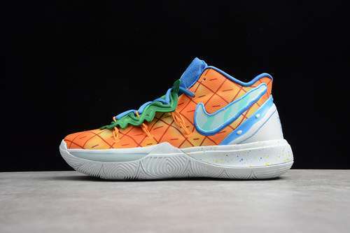 [CJ6950-800]-[KYRIE 5 SPONGEBOB PINEAPPLE HOUSE ORANGE/GREEN-BLUE]-[MAN:39-46]