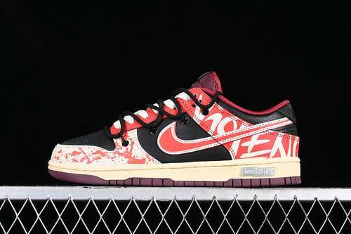 【290】[DJ6188-600]-[DUNK LOW WUYA WHITE/BLACK/RED]-[WOMAN:35-39]-[MAN:40-46]