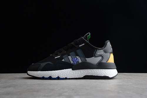 【280】[GX2184]-[NITE JOGGER BOOST BLACK/GREY/ORANGE]-[WOMAN:36-39]-[MAN:40-45]