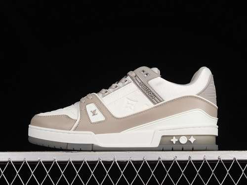 【550】[L*V NEW FASHION RUNWAYS SNEAKERS WHITE/LIGHT GREY/WHITE]-[MAN:38-46]
