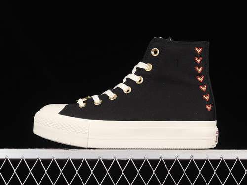 【240】[A05138C]-[CHUCK TAYLOR ALL STAR LIFT PLATFORM HIGH VALENTINE&#x27;S DAY 2023 BLACK/EGRET]-