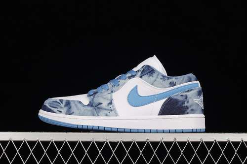 【300】[DM8947-100]-[AIR JORDAN 1 LOW WASHED DENIM WHITE/DUTCH BLUE/WHITE]-[WOMAN:36-39]-[MAN:40-46]