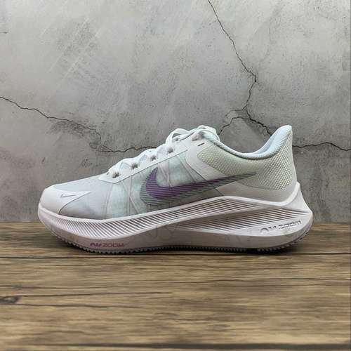 【270】[CW3421-102]-[ZOOM WINFLO 8 WHITE/FOOTBALL GREY/VIOLET SHOCK/INFINITE LILAC]-[WOMAN:36-39]
