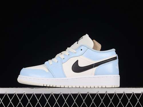 【320】[554723-401]-[AIR JORDAN 1 LOW GS ICE BLUE/BLACK/SAIL/WHITE]-[WOMAN:35.5-40]