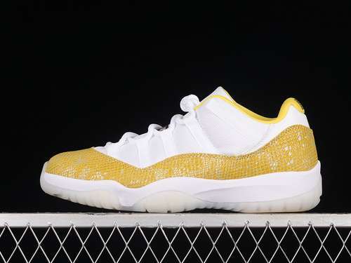 【420】[AH7860-107]-[AIR JORDAN 11 LOW YELLOW SNAKESKIN WHITE/TOUR YELLOW/SAIL]-[MAN:40-47.5]