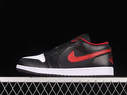 【260】[553558-063]-[AIR JORDAN 1 LOW WHITE TOE WHITE/RED/BLACK]-[MAN:40-46]