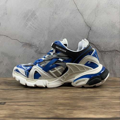 【750】[BA*LEN*CIAGA TRACK 2.0 SHOES WHITE/BLUE/BLACK-GREY]-[WOMAN:35-39]-[MAN:40-46]