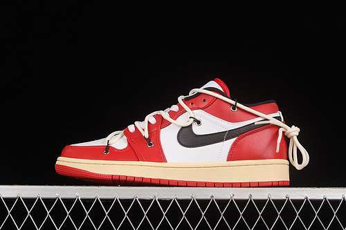 【300】[553558-118]-[AIR JORDAN 1 LOW UNIVERSITY RED/BLACK/WHITE]-[WOMAN:36-39]-[MAN:40-46]