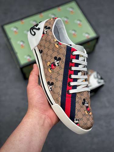 【420】[GU*CCI SHOES LIGHT KHAKI/NAVY BLUE/RED]-[MAN:38-45]