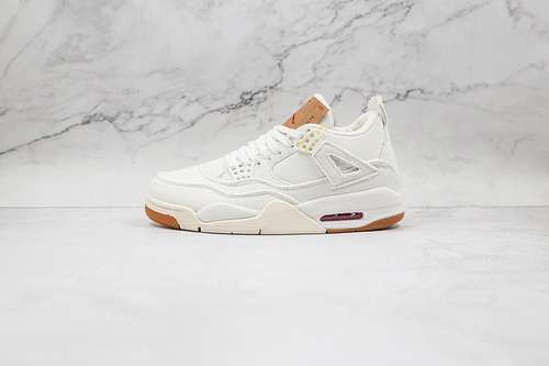 【380】[AO2571-100]-[LEVI&#x27;S X AIR JORDAN 4 RETRO WHITE DENIM WHITE/WHITE-WHITE]-[UNSIEX:36-46