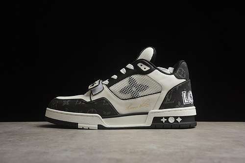 【680】[2022TRAINER L*V LOUIS VUITTON TRAINER WHITE/BLACK/GREY]-[WOMAN:35-39]-[MAN:40-45]