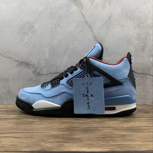 【460】[308497-406]-[AIR JORDAN 4 RETRO X TRAVIS SCOTT CACTUS JACK UNIVERSITY BLUE/BLACK-VARSITY RED]