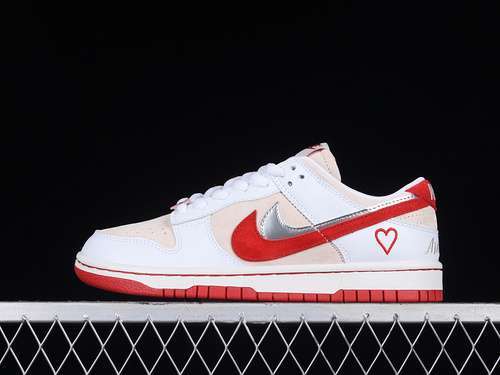 【420】[CT2552-188]-[DUNK LOW SB VALENTINE&#x27;S DAY WHITE/RED/SILVER]-[WOMAN:36-39]-[MAN:40-47.5
