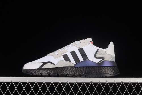 【280】[FW6698]-[NITE JOGGER BOOST SHOES CLOUD WHITE/CORE BLACK-GREY]-[WOMAN:36-39]-[MAN:40-45]