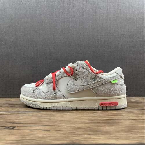 【300】[DJ0950-103]-[OW X SB DUNK LOW LOT 40 OF 50 SAIL/NEUTRAL GREY/GLOBAL RED]-[UNSIEX:36-45]
