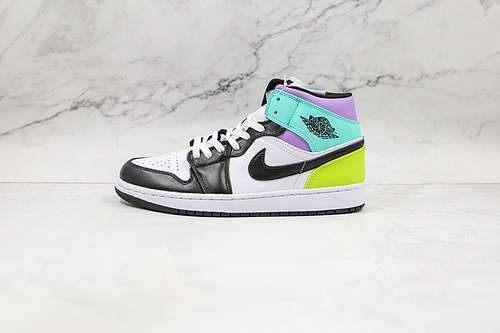 【340】[554724-175]-[AIR JORDAN 1 MID OBSIDIAN/WHITE/MULTI-COLOR]-[WOMAN:36-39]-[MAN:40-46]