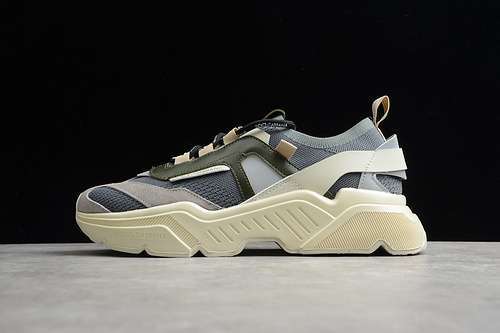 【340】[DO*LCE GA*BBANA DADSHOES BEIGE/GREY/DARK GREEN]-[MAN:40-44]