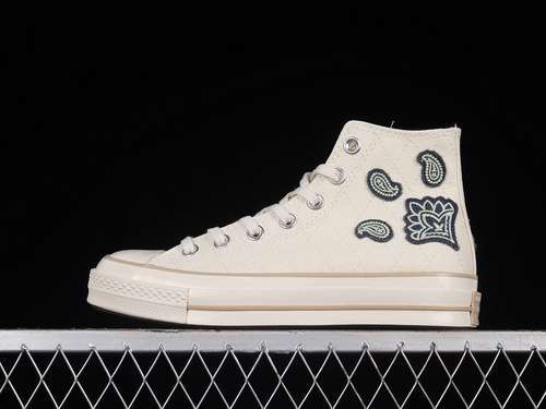 【240】[A02764C]-[CHUCK TAYLOR 70S HIGH CRAFTED PATCHES EGRET/NAVY/ALLIGATOR FRIEND GREEN]-[35-44]