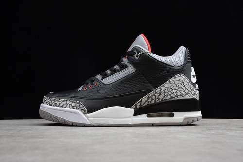 [854262-001]-[ST AIR JORDAN 3 RETRO OG BLACK CEMENT BLACK/FIRE RED-CEMENT GREY]