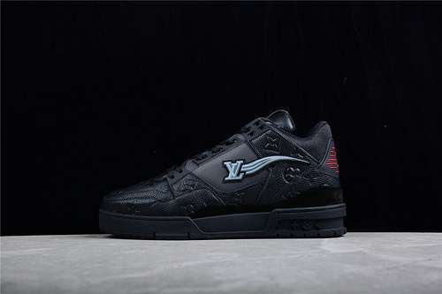 【730】[L*V TRAINER 21SS SNEAKERS BLACK/BLACK/BLUE-RED]-[MAN:39-45]