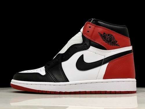 【600】[555088-125]-[HUPU AIR JORDAN 1 RETRO HIGH OG BLACK TOE WHITE/BLACK-GYM RED]-[MAN:41-46]