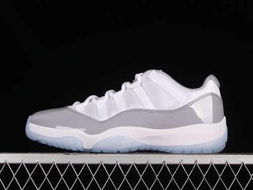 【570】[AV2187-140]-[AIR JORDAN 11 RETRO LOW WHITE/UNIVERSITY BLUE/CEMENT GREY]-[MAN:40.5-47.5]