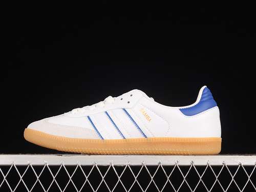 【240】[IG2339]-[SAMBA SHOES CLOUD WHITE/LUCID BLUE/GUM]-[WOMAN:36-39]-[MAN:40-45]