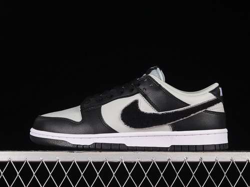 【300】[DQ7683-001]-[DUNK LOW CHENILLE SWOOSH GREY FOG/WOLF GREY/IRON GREY/BLACK]-[UNSIZE:36-45]