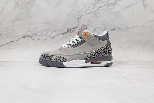 【340】[CT8532-012]-[AIR JORDAN 3 RETRO COOL GREY SILVER/LIGHT GRAPHITE-ORANGE PEEL-SPORT RED]