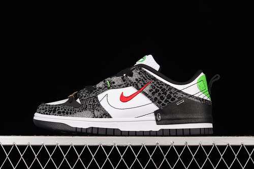 【270】[DV1490-161]-[WMNS DUNK LOW DISRUPT 2 &#x27;JUST DO IT - BLACK SNAKESKIN&#x27;RED/WHITE
