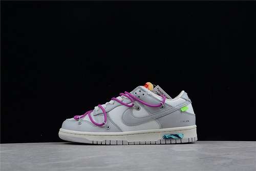 【480】[DJ0950-101]-[OW X SB DUNK LOW LOT 15 OF 50 SAIL/NEUTRAL GREY/PURPLE]-[UNSIEX:36-47.5]