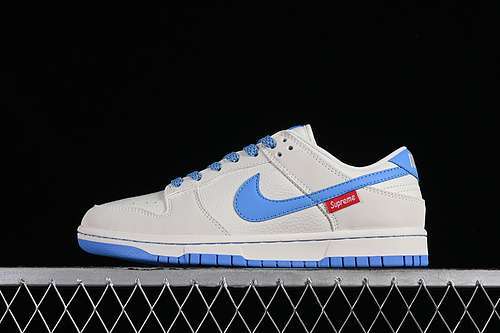 【360】[DQ1098-369]-[SUPREME X SB DUNK LOW WHITE/GREY/BLUE]-[WOMAN:36-39]-[MAN:40-45]