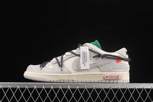 【350】[DJ0950-115]-[OW X SB DUNK LOW LOT 20 OF 50 SAIL/NEUTRAL GREY/GRIDIRON]-[UNSIEX:36-45]
