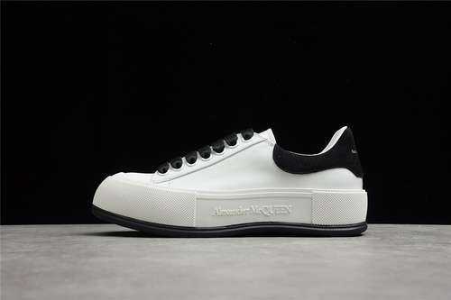 【580】[ALE*XANDER MCQUEEN SOLE SNEAKERS WHITE/WHITE/BLACK]-[WOMAN:35-40]