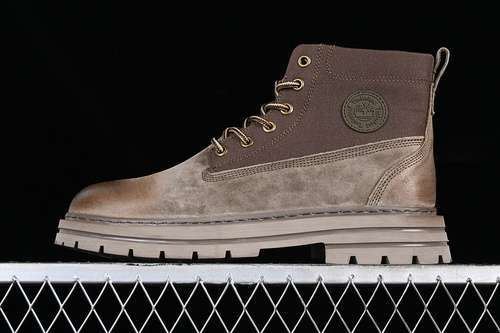 【360】[TB23066]-[TIMBERLAND OUTDOOR HIGH-TOP CASUAL RHUBARB BOOTS COFFEE-BROWN]-[MAN:39-44]
