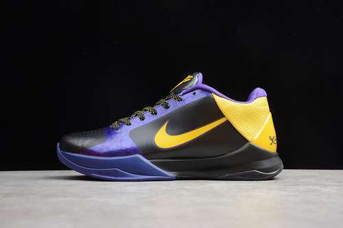【380】[386430-071]-[ZOOM KOBE 5 X BLACK/DESOL-VARSITY PURPLE]-[MAN:40-46]
