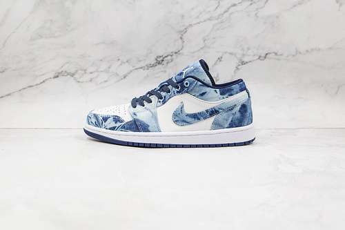 【300】[CZ8455-100]-[AIR JORDAN 1 LOW SE WASHED BLUE/WHITE/BLUE]-[WOMAN:36-39]-[MAN:40-46]