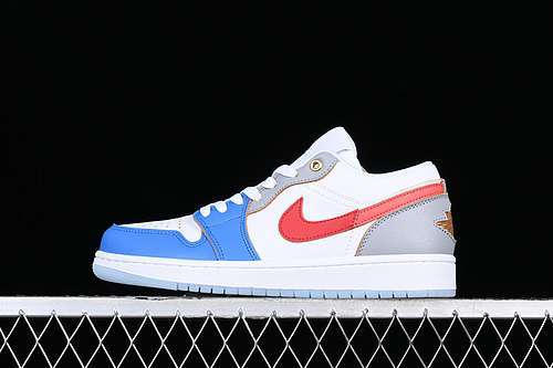 【260】[FN8901-164]-[AIR JORDAN 1 LOW PHILIPPINES WHITE/GREY/RED/BLUR/GOLD]-[UNISEX:35.5-47.5]
