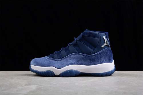 【470】[AR0715-441]-[AIR JORDAN 11 RETRO NAVY VELVET MIDNIGHT NAVY/METALLIC SILVER/WHITE]