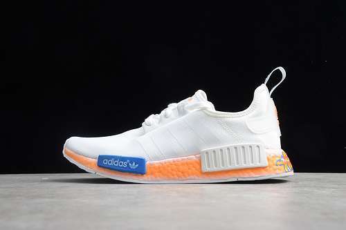 【290】[FV7852]-[NMD_R1 SHOES CLOUD WHITE/CLOUD WHITE/ORANGE]-[WOMAN:36-39]-[MAN:40-45]