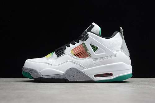 【480】[AQ9129-100]-[AIR JORDAN 4 RETRO RASTA WHITE/BLACK-UNIV RED-LUCID GREEN]-[MAN:40-46]