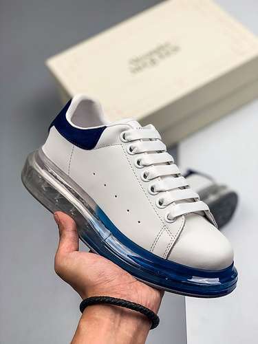 [ALE*XANDER MCQUEEN SOLE SNEAKERS WHITE/NAVY BLUE]-[WOMAN:35-39]-[MAN:40-44]